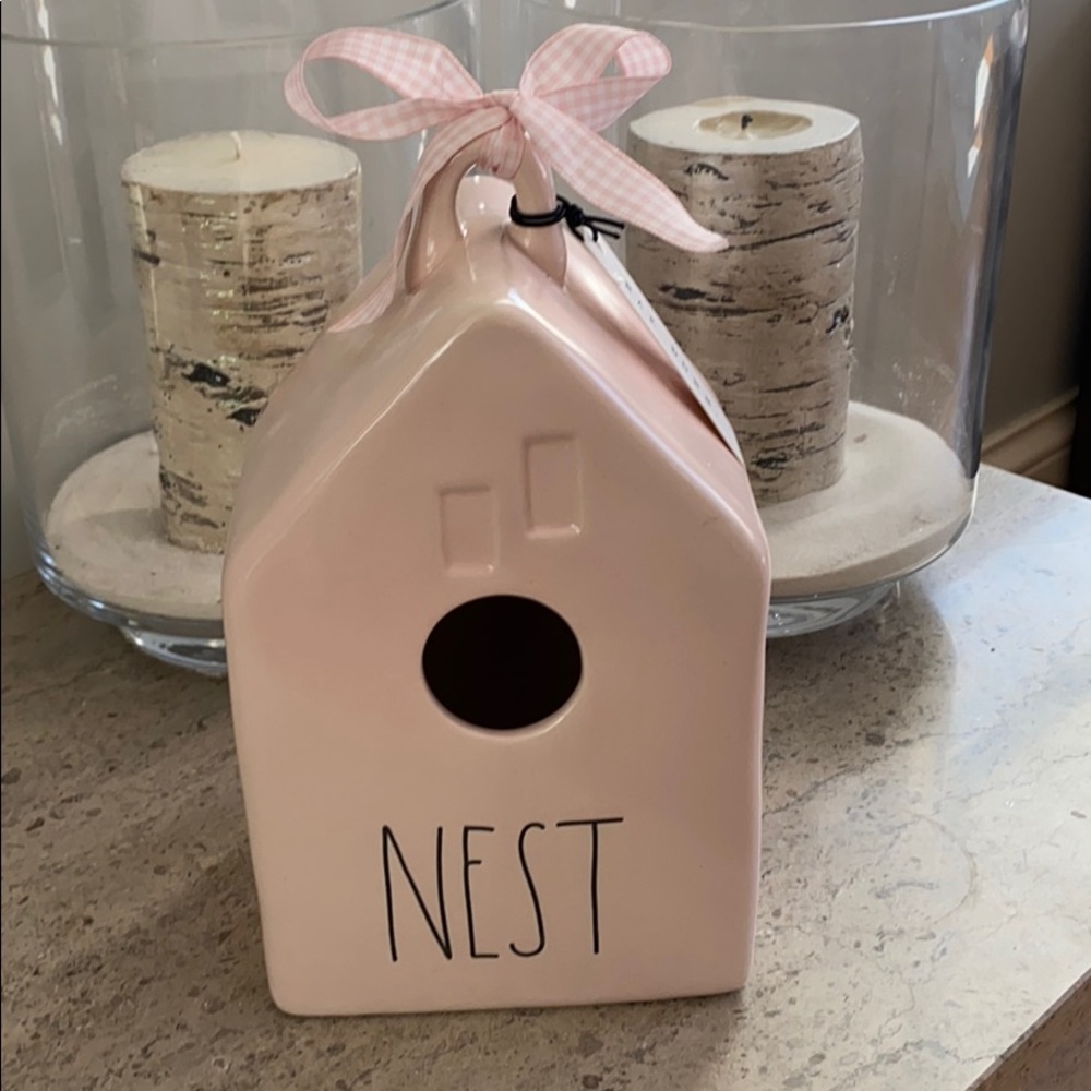 LAST ONE:  Rae Dunn “Nest” ceramic birdhouse. - Picture 8 of 8
